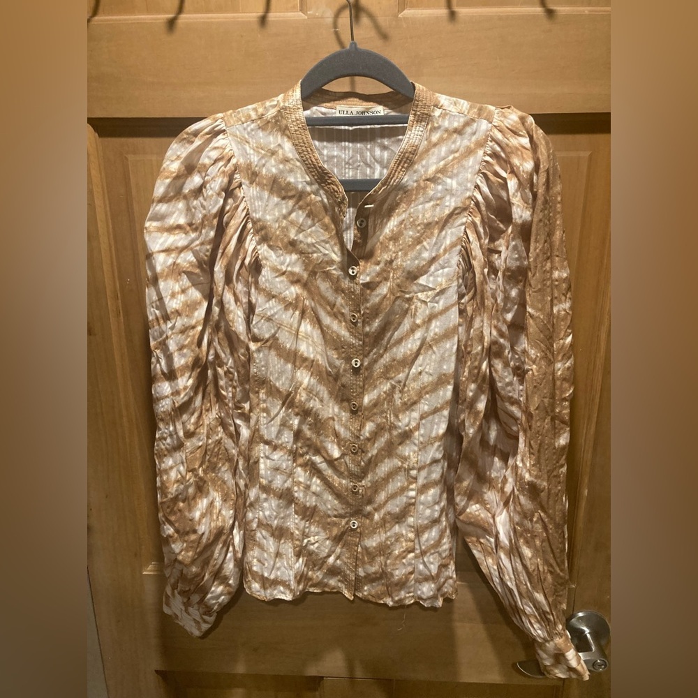 Ulla Johnson Tie Dyed Blouse size 4 brown Prudence?